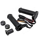 SYJIIP Motorcycle Heated Grips, Universal 12V ATV Hand Grips, Winter Waterproof Anti-Slip, Intelligent Three Gear Temperature Adjustable, Fits 7/8" Motorcycle ATV Handlebars