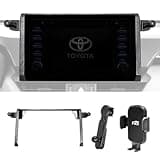 FICS RAV4 7", 8" Monitor Custom Phone Holder Cell Phone Mount for car Adjustable Compatible with iPhone, Galaxy, Samsung, and Other Android Smartphones, Dashboard Mobile Accessory, Black