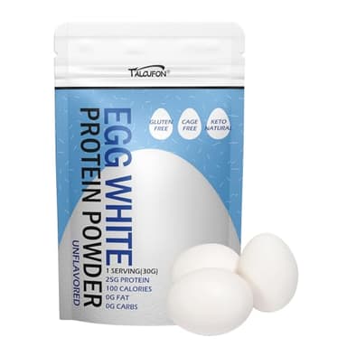 Talcufon Egg White Protein Powder 8Oz Pasteurized No Additives, High Protein, Gluten-Free Ideal for Baking and Cooking, Unflavored 227G