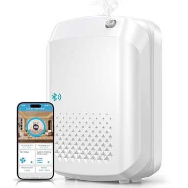 Waterless Essential Oil Diffuser 3000 Sq.Ft Coverage for Large Home Hotel Office, 400ml Cold Air Scent Machine for Aromathrapy, Bluetooth App Control, No-Noise Aroma Diffuser On Wall Valentines Gift