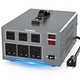 5000W Voltage Auto Converter Transformer, Heavy Duty Step Up/Down Power Converter 110/120/220/240V with 3 US Outlets,3 Universal Outlets,LED Display,w/US Standard Power Cord Circuit Breaker Protection