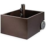 Best Choice Products 150lb Capacity Portable Steel Umbrella Base Stand for Outdoor, Patio, Garden, Market w/Fillable Planter, Drainage, 2 Adjustment Knobs, Handle, Wheels