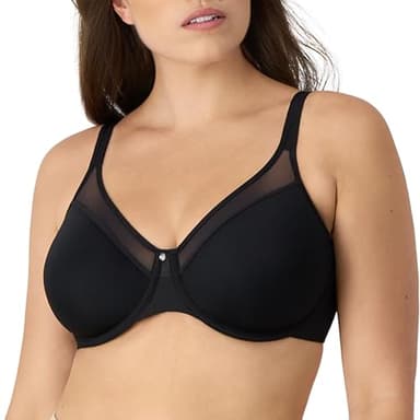 Bali Women's One Smooth U Ultra Light Illusion Neckline Underwire Bra, Black,36C