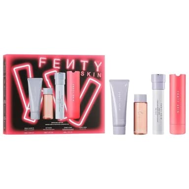Fenty Beauty Skincare Lov’rs Set: Cleanser, Toner & SPF Moisturizer – Holiday Gift Set with Collector’s Case