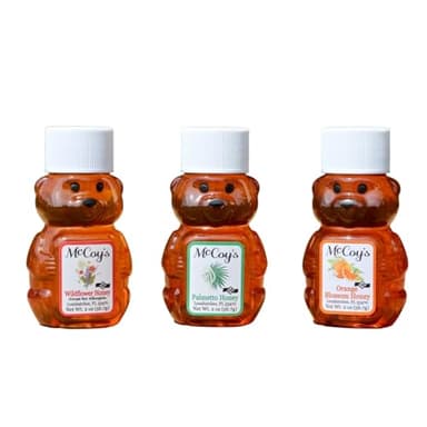 McCoy's Honey - 100% Pure, All-Natural, Raw Honey - Variety 2oz 3 Pack