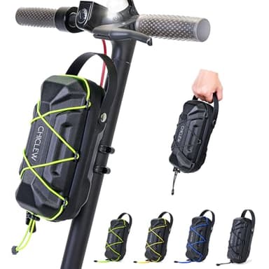CHICLEW Electric Scooter Bag Storage, Waterproof Scooter Storage Bag with Multicolor Drawstrings, 2L Capacity Scooters Handlebar Bag, Compatible with Scooters, Bikes, Segway Ninebot and NIU