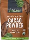 Viva Naturals Organic Cacao Powder, 2lb - Unsweetened Cocoa Powder With Rich Dark Chocolate Flavor, Perfect for Baking & Smoothies - Certified Vegan, Keto & Paleo, Non-GMO & Gluten-Free, 907 g