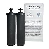 Authentic Black Berkey Elements BB9-2 Filters for Berkey Water Systems (Set of 2)