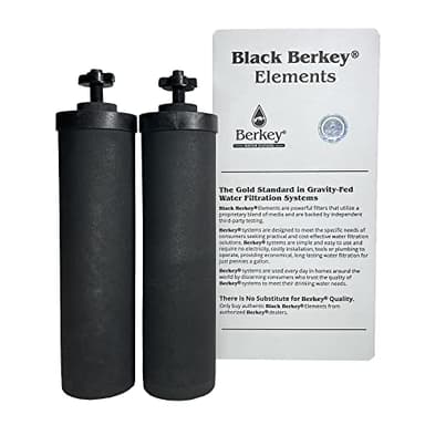 Berkey Authentic Black Berkey Purification Elements - Berkey Water Purifier Replacement Filters (Pack of 2)