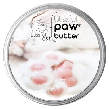 The Blissful Cat Paw Butter, Moisturizer for Dry Paw Pads, Softens and Protects a Rough Paw, Versatile, Lick-Safe Cat Paw Balm, 1 oz.