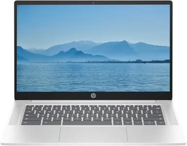 HP 2026 Lightweight Portable Chromebook, 14'' HD IPS Display, Intel Quad-Core N Processor Up to 3.70GHz, 4GB DDR5, 128GB SSD Storage, Ultra-Fast 6th Gen WiFi, Chrome OS, Pastel Silver, Renewed