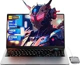 SAINTDISE 15.6" Laptop Computer - Quad-Core N95 Processor (Up to 3.4GHz) Gaming Laptop 16GB DDR4 512GB SSD, Students Business Laptop PC Support Touch ID,WiFi, BT4.2, HDMI, USB 3.0