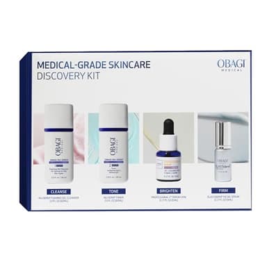 Obagi Bestsellers Travel Skincare Set – Travel Friendly, Anti-Aging Skincare Gift Set for All Skin Types; Includes Facial Cleanser 2oz, Toner 2oz, Vitamin C Serum .17oz & Firming Facial Serum .17oz