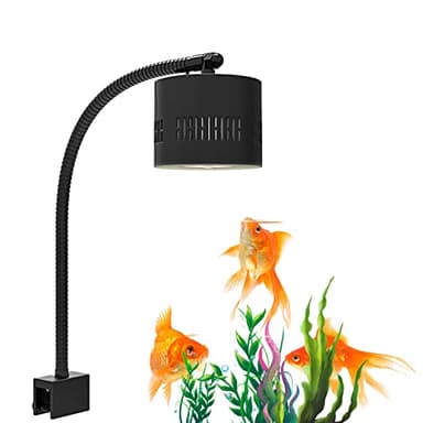 Lominie LED Aquarium Light, Remote Control 80W Planted Fish Tank Light Asta120 Clamp Clip Lamp for Freshwater Refugium Algae Fish Tank with Gooseneck (F120 80W Freshwater)
