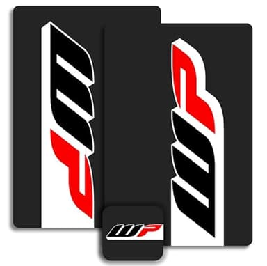 WP Fork & Shock Suspension Decals (Black/Red/White on Black)