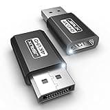 JSAUX 4K DisplayPort to HDMI Adapter 2-Pack, DP PC to HDMI Monitor Converter Video UHD 2K@120Hz,4K@30 DP to HDTV Male to Female Uni-Directional Adapter Compatible for Dell, Lenovo, HP,GPU, AMD -Black