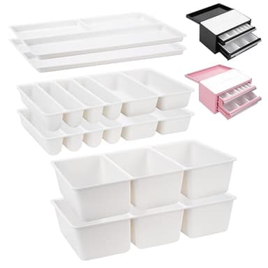 6 Pcs Tool Box Organizer Tray Divider Set For Kobalt 2-Drawer Mini ToolBox, Tool Desk Drawer Organization, Pefect for Storing Small Gadgets, Toolbox accessories (Only compatible with the old version.)