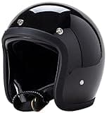 Japanese Style FRP Open Face Motorcycle Helmet Retro Jet 3/4 Helmet DOT/ECE Approved Motorbike Helmet for Men Women Double D Buckle Light Solid Color Moped Scooter Cruiser A,XL=(58-59CM)