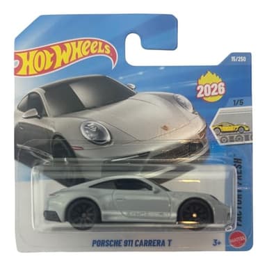 Hot Wheels Porsche 911 Carrera T [Gray] Factory Fresh 1/5, 15/250 New for 2026! 1:64 Scale Diecast Toy Vehicle