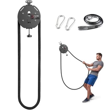 ZOZK T Endless Rope Trainer, Portable Endless Rope Machine for Home Gym Travel, 13FT Continuous Loop,0–66LBS Knob-Adjustable Resistance, Full Body Workout for Back,Arms,Chest,Shoulders,Core (JG-PS05)