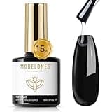 modelones Gel Nail Polish Top Coat, 15ml No Wipe, High Gloss Shiny Long Lasting Top Gel for Clear Nail Gel and Acrylic Nails, for Home DIY and Nail Salon
