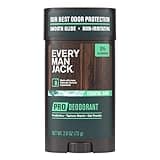Every Man Jack Men's Pro Deodorant - 48-Hour Odor Defense Blend - Aluminum Free - Contains Postbiotics, Tapioca Stach & Oat Powder - Coastal Surf Scent - 2.6 oz (1 Pack)