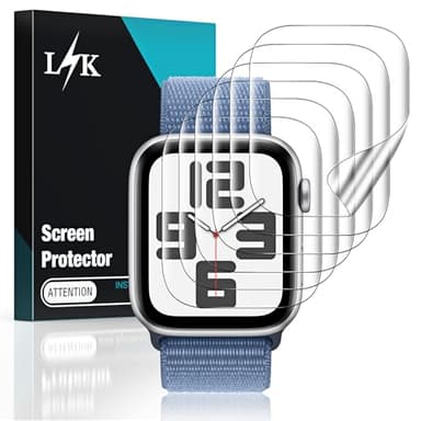 LϟK 6 Pack Screen Protector Designed for Apple Watch 40mm Series 6 5 4 SE / 38mm Series 3 2, Max Coverage, Bubble Free Flexible Soft TPU for iWatch 40mm 38mm