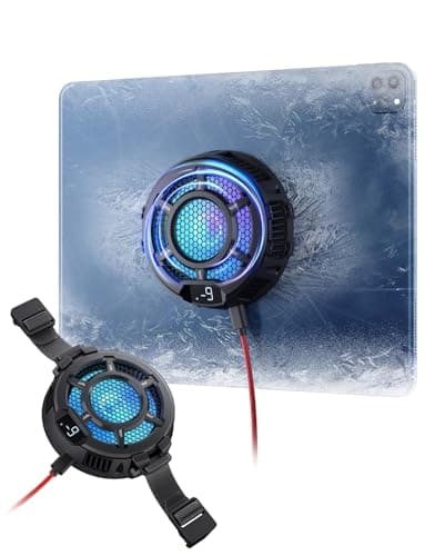 darkFlash iPad Cooler, Magnetic/Back Clip 2 in 1 Tablet Cooler for ipad/Surface pro/Samsung Tab, Steam Deck Fan, 30W iPad Cooling Case with Temperature Display for Gaming, Live Streaming (GT-PRO)