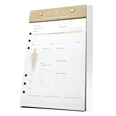 CanPlan Daily Health Notepad - Medical Tracker & Planner, A5 Size, Tear-off Sheets, Undated Organizer