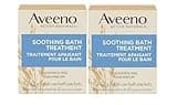 Aveeno Fragrance Free Soothing Bath Treatment, 100% Natural Colloidal Oatmeal, Sensitive Skin Bath Soak for Relief of Dry, Itchy, Irritated Skin Due to Eczema & Hives, Bath Packets, 8 ct. (Pack of 2)