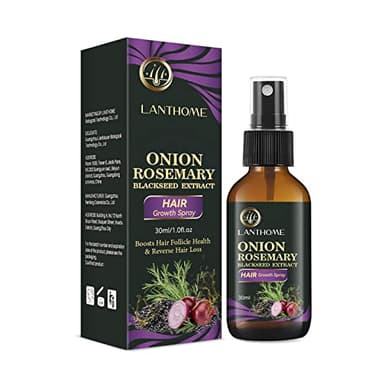 Lanthome Hair Growth Spray, Organic Onion Oil with Rosemary Scent, Enriched with Black Seed Oil, Controls Hair Loss, Promotes Growth, for Women and Men