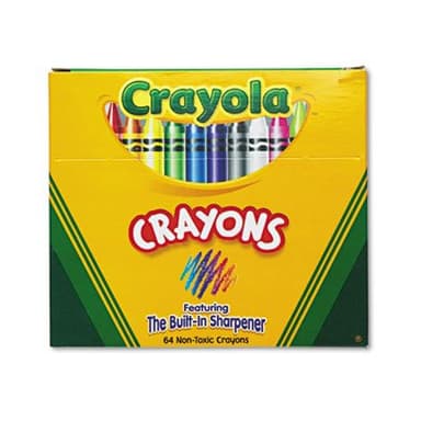 Classic Color Crayons in Flip-Top Pack with Sharpener, 64 Colors