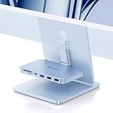 Minisopuru iMac Accessories – USB C Hub for iMac 24 inch 2021/2023/2024 with USB 3.2 10Gbps, iMac USB Adapter Compatible with iMac 24 M1/M3/M4 and Studio Display 27 inch, Blue (Without SSD Port).