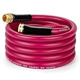 WELLUCK Garden Hose 5/8 in x 25 ft, Heavy Duty Durable Anti Kink Flexible Garden Water Hose for Drinking Water Safe BPA Free, All-weather Lightweight Water Hose for Garden RV Camper Marine