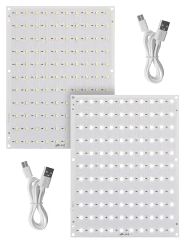 CMYK LED Backlight Board FAZ007 for BambuLab P1/X1/A1/P2S Series 3D Printer, Makerworld 3D Printer Accessories Replacement PCB Lithophane Panel with Connection Cable, DIY 3D Printing Projects(2 Packs)