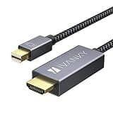 Mini DisplayPort to HDMI Cable 6.6ft, iVANKY Mini DP to HDMI, Braided/Alum Shell/Optimal Chip Solution,Thunderbolt 2 to HDMI Cable for MacBook Air/Pro,Surface Pro/Dock,Monitor,Projector and More-1080P