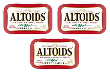 Altoids Curiously Strong Breath Mints, Peppermint, 1.76-Ounce Tins, 3-Pack