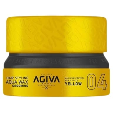 Hair Styling Gel 04 Ultra Strong Wet Look 5.24oz, Agiva Wax 155 ml 04 (GRROOMING) Yellow