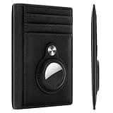Hawanik Slim Minimalist Front Pocket Air Tag Wallet, RFID Blocking Card Holder Wallet with Airtag Holder