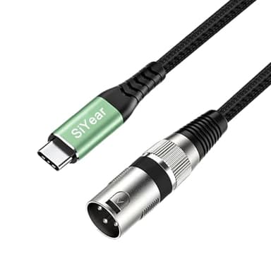 SiYear USB C to XLR Male Audio Cable, XLR 3Pin to Type C Adapter StereoPower Amplifier Cable for Connecting Smartphones USB C to Active Speaker, Laptops,Mixer Console（3.3FT/1M ）