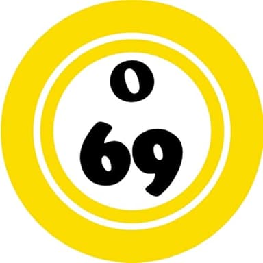 O 69 O69 Bingo Ball - 3 Pack Circle Stickers 3" x 3" - Hobby Number Board Lucky