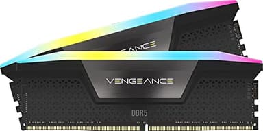 CORSAIR VENGEANCE RGB DDR5 RAM 32GB (2x16GB) 6400MHz CL36-48-48-104 1.35V Intel XMP 3.0 Desktop Computer Memory - Black (CMH32GX5M2B6400C36)