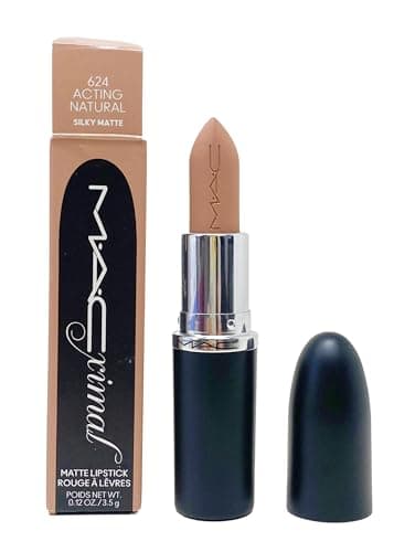 MAC Ximal Silky Matte Lipstick - 624 Acting Natural (Warm toned light nude beige) .12 Oz / 3.5 g