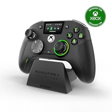 NACON Revolution X Unlimited Advanced Precision Controller Officially Licensed for Xbox Series X | S, Xbox One, Windows 10/11 PC & Android - Wired and Wireless - Charging Station