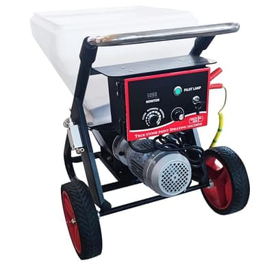 LGXEnzhuo Mortar Spraying Machine Putty Cement Grouting Spraying 48L Hopper 12L/min Multifunctional Sprayer for Real Stone Paint Texture Latex 110V 1.8KW Electric
