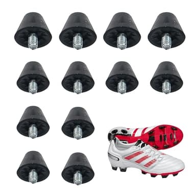 12 Pack 13mm + 16mm Football Boot Studs Replacement, Plastic Studs for Soccer Cleats with Nail Remover Rugby Soccer Screw-in Spikes, Suitable for Shoes with Spikes Requiring a Screw Diameter of 5mm