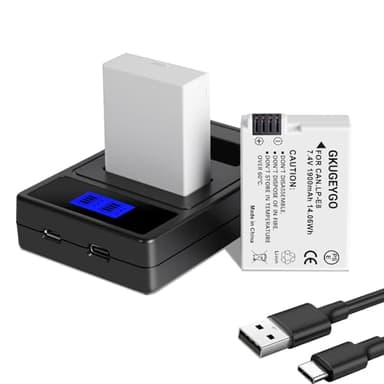 LP-E8 Battery and Charger Pack, 2-Pack Battery and Dual Slot Charger Compatible with Canon EOS Rebel T2i, T3i, T4i, T5i, EOS 550D, 600D, 650D, 700D, Kiss X4, Kiss X5, Kiss X6, X6i, X7i Cameras