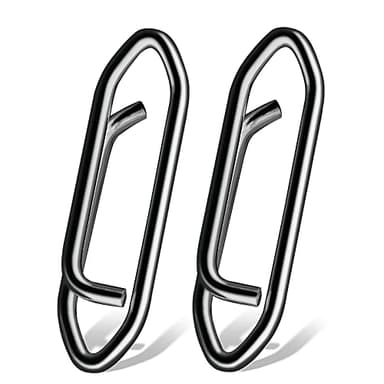 AMYSPORTS High Strength Fishing Snap Saltwater Stainless Connector Snaps Swivels Tackle Steel Power Fishing Clip Lure Quick Change Black Nickel, 50pcs, 44lbs