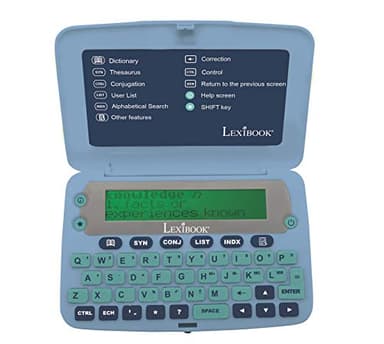 LEXiBOOK D650EN The English Dictionary, Definitions, Thesaurus, Grammar, Phonetic Spellchecker, with Battery, Blue/Grey
