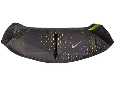 Nike Double Flask Pocket Running Belt (Dark Grey/Volt)